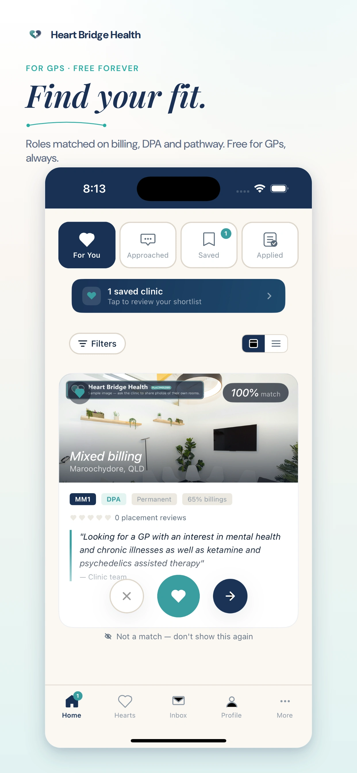 Heart Bridge Health app screenshot