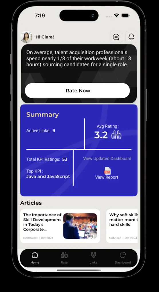 Thumbbs app screenshot